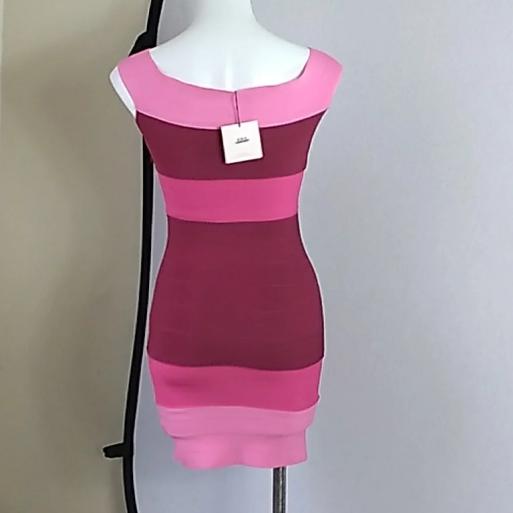 NEW  superdown women bandage bodycon dress pink/Red mini dress size S NWT - Picture 6 of 9